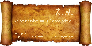 Kesztenbaum Alexandra névjegykártya
