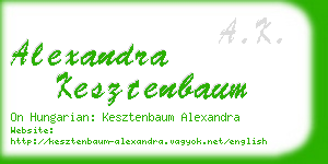 alexandra kesztenbaum business card